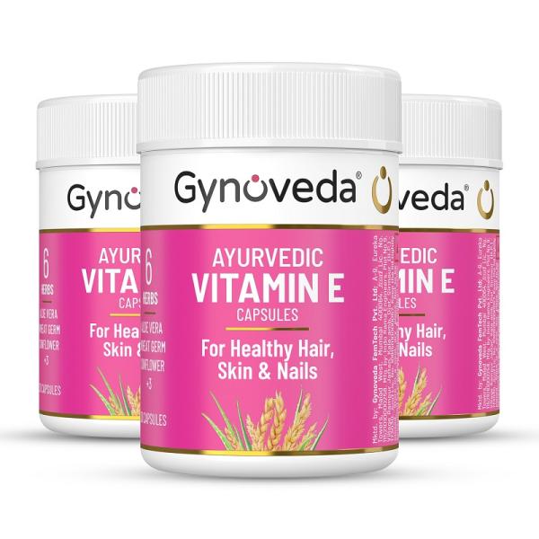 Gynoveda Ayurvedic Vitamin E Capsule (Pack of 3 x 30's) - Multi-Vitamins