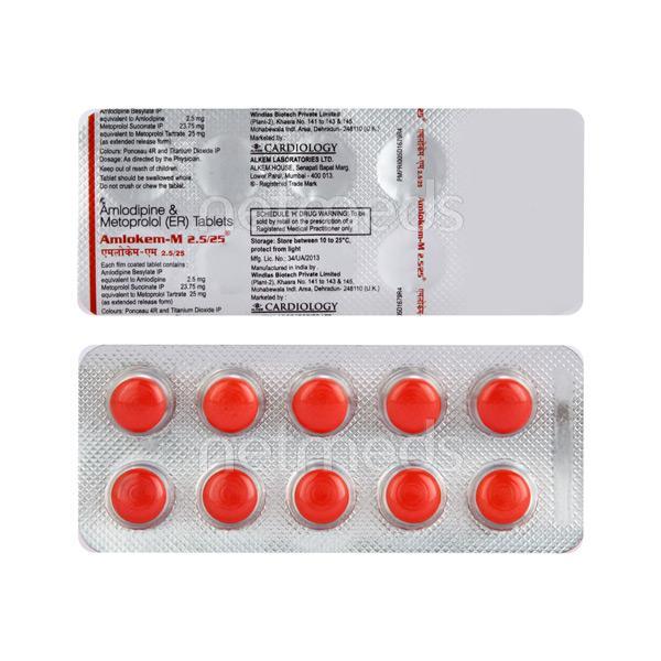Amlokem M 2.5/25mg Tablet 10'S - Hypertension-Cal