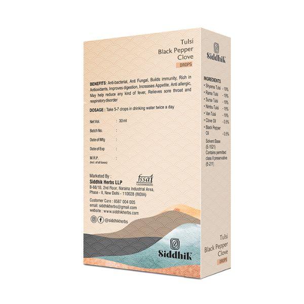 Siddhik Tulsi, Black Pepper, Clove Drops 30 ml - Health Products