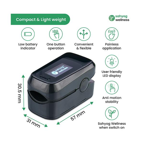 Sahyog Wellness Fingertip Advanced OLED Type Pulse Oximeter - Health Monitors And Equipment