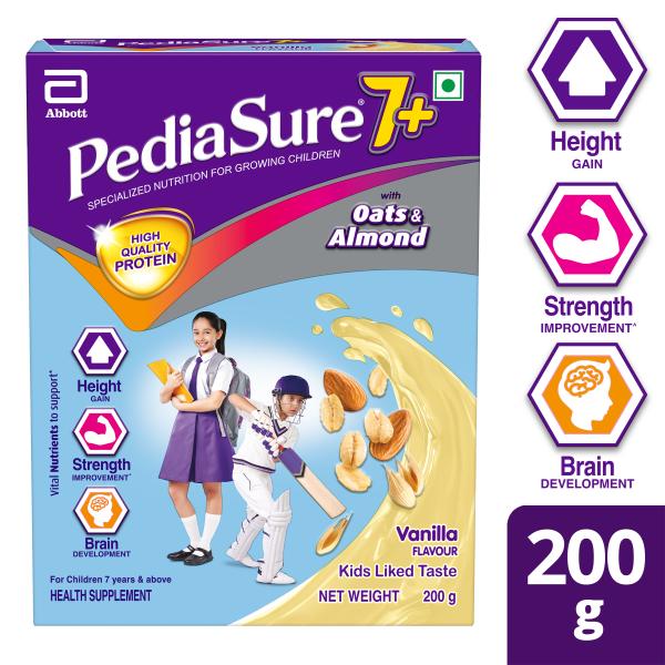 Netmeds | Pediasure 7Plus Health Drink Powder - Vanilla Flavour 200 gm (Refill Pack)
