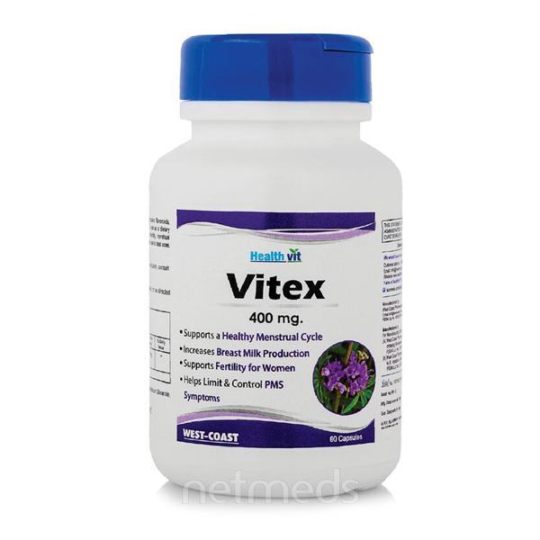 Healthvit Vitex Chasteberry Fruit Extract 400mg 60's - Herbal Dietary Supplement
