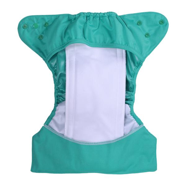 Bumberry Reusable Diaper Cover with 1 Wet Free Insert - Blue Green - Diapers & Wipes