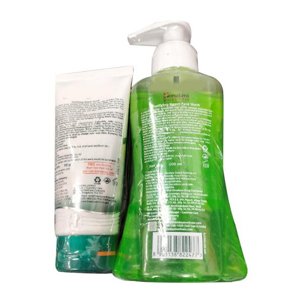 Himalaya Purifying Neem Face Wash 200 ml + Free Himalaya Purifying Neem Scrub 50 gm - Face Scrubs