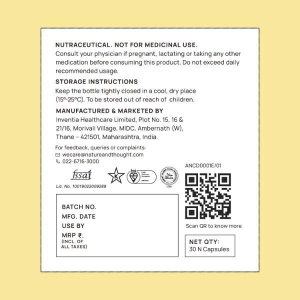 Nature & Thought Golden Hug Turmeric Capsule 30's - Herbal Dietary Supplement