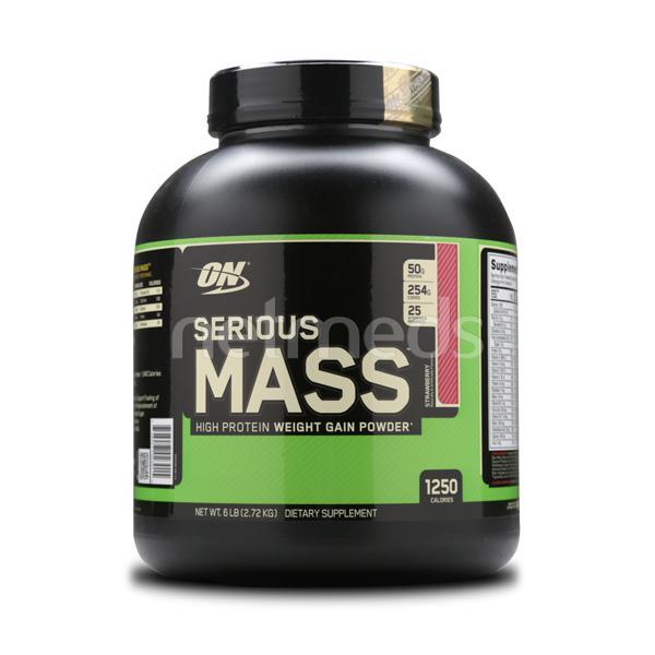 Optimum Nutrition (On) Serious Mass Strawberry Flavour 6Lb - Workout Essentials