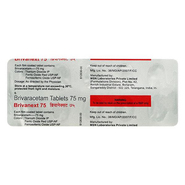 BRIVANEXT 75 Tablet 10's - Epilepsy/Convulsion-Ant