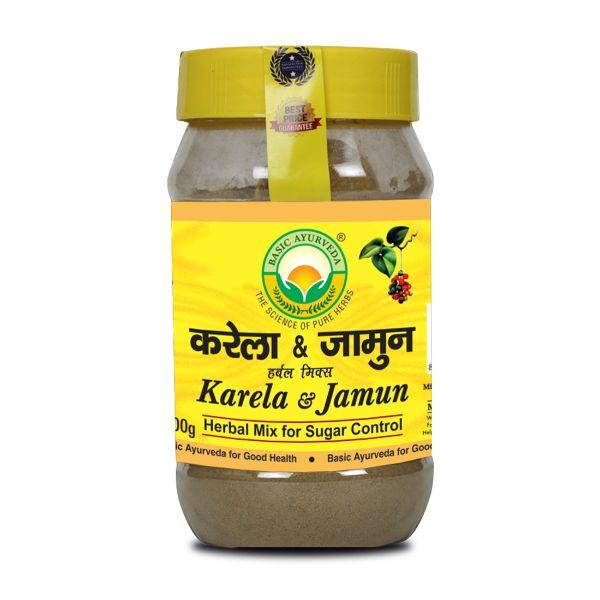 Basic Ayurveda Karela & Jamun Herbal Mix Powder 200 gm - Pure Herbs