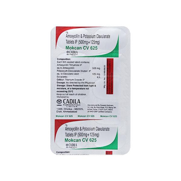 MOKCAN CV 625 Tablet 10's - Bacterial Infections-Pen