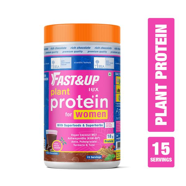 Fast&Up Plant Protein for Women - Chocolate Flavour 450 gm - Protein Drink