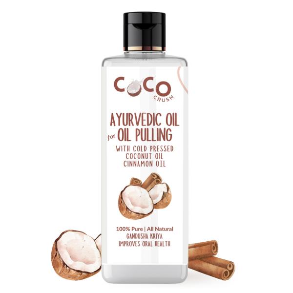 Coco Crush Ayurvedic Cold Pressed Oil Pulling Coconut Oil - Cinnamon 50 ml - Personal Care (Ayush)