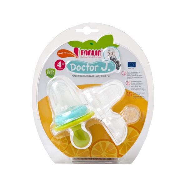 Netmeds | Farlin Grip N Bite Lollipops Baby Oral Set - Green 1's
