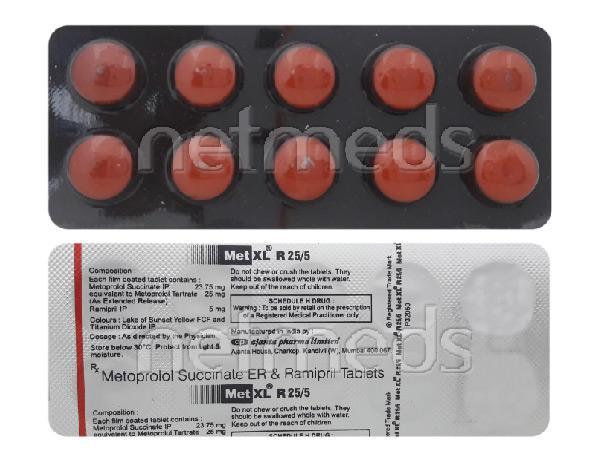 MET XL R 25/5mg Tablet 10'S - Hypertension-Bet