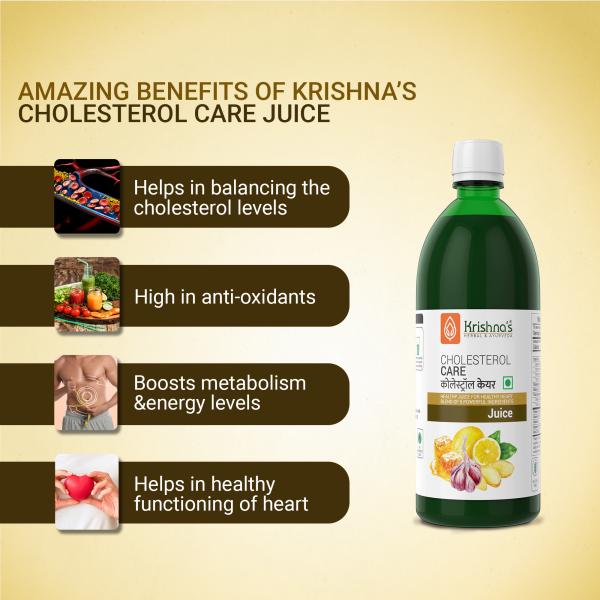 Krishna's Herbal & Ayurveda Cholesterol Care Juice 500 ml - Ayurvedic Juices