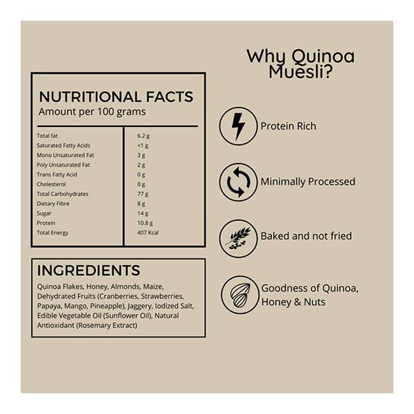 Snack Amor Quinoa Muesli (Pack of 2 x 150 gm) - Nutritional Bars