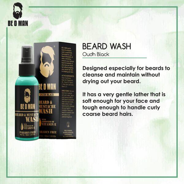 Beoman Oudh Combo (Beard Wash 100 ml + Beard Oil 30 ml) - Beard Wash