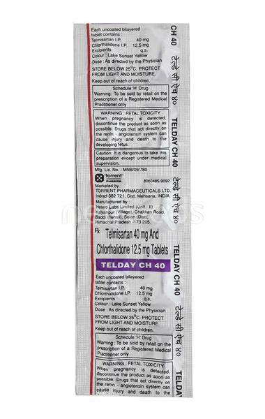 Telday CH 40mg Tablet 10'S - Hypertension-Ang