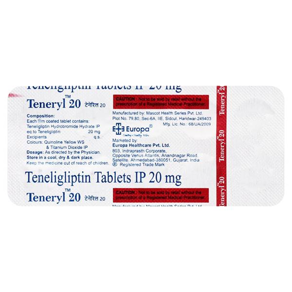 TENERYL 20 Tablet 10's - Diabetes-Ant
