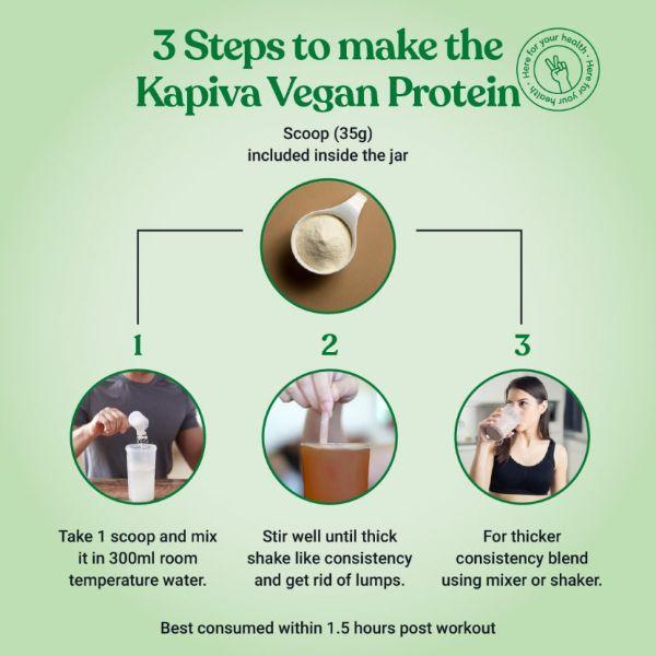 Kapiva Vegan Protien Post-workout Powder - Chocolate Flavour 1 kg - Health Products