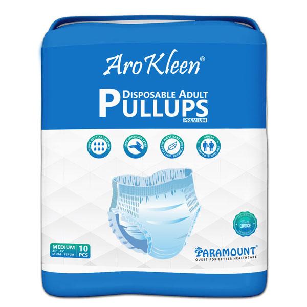 AroKleen Premium Pull Ups Disposable Adult Diaper (M) (61 cm - 115 cm) (Pack of 12 x 10's) 1's - Adult Diapers & Pads