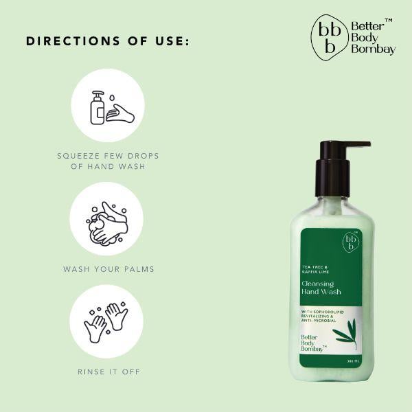 BBB Better Body Bombay Cleansing Hand Wash- Tea Tree & Kaffir Lime 300 ml - Hand Wash & Soaps