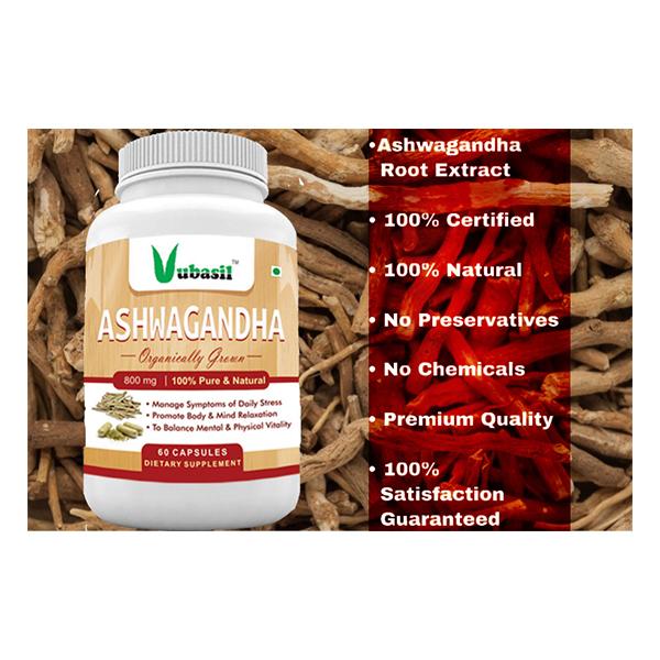 Vubasil Ashwagandha 800 mg Capsule 60's - Ashwagandha
