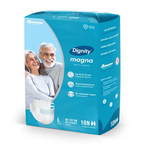 Netmeds | Dignity Magna Adult Diapers (L) 10's