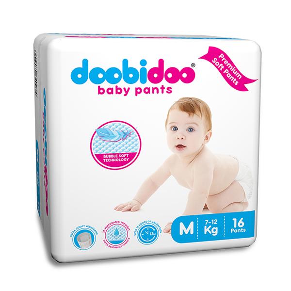 Doobidoo Premium Baby Pants (M) 16's - Diapers & Wipes