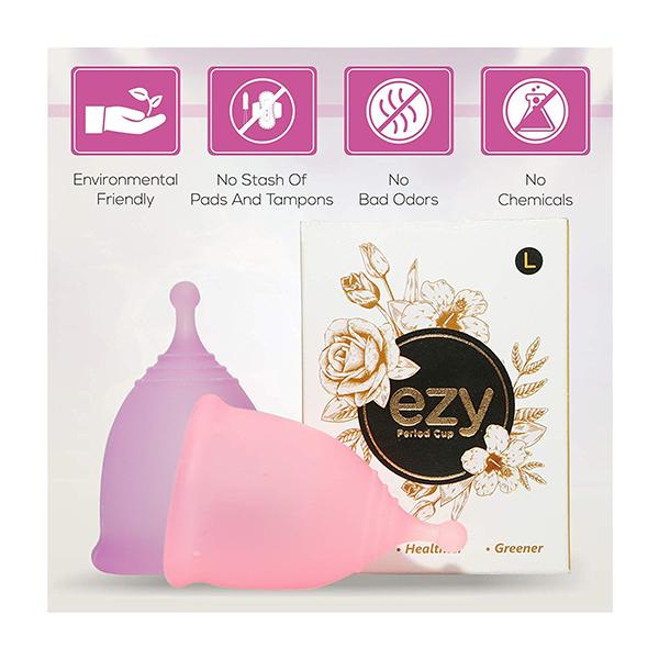 eZY Menstrual Cup- (Above 25 Years of Age Or After Childbirth 1 - Large) - Menstrual Cups