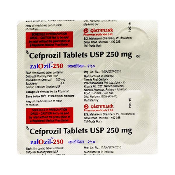 ZALOZIL 250 Tablet 6's - Bacterial Infections-Cep