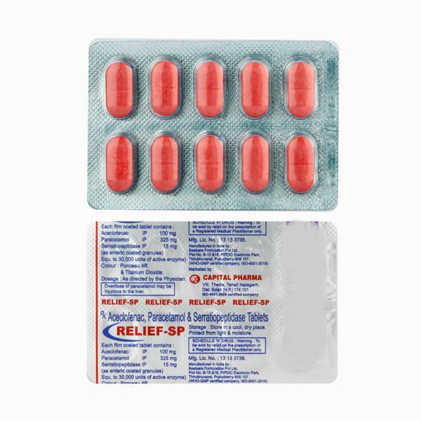 Relief SP Tablet 10'S - Pain relief-Nsa