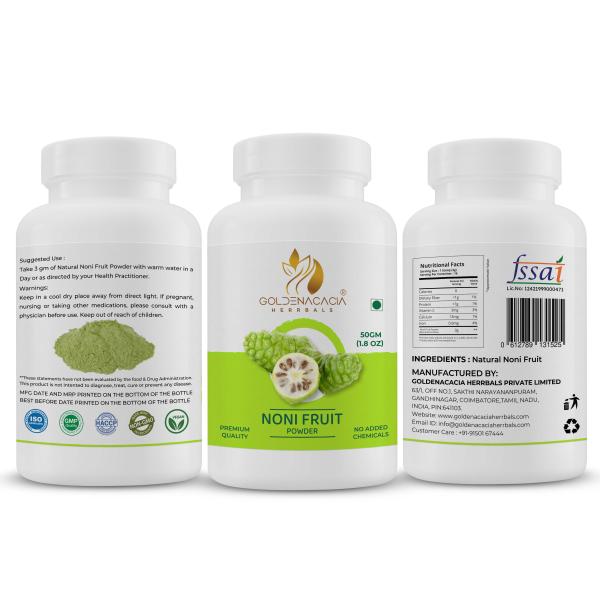 Goldenacacia Herrbals Noni Fruit Powder 50 gm - Pure Herbs