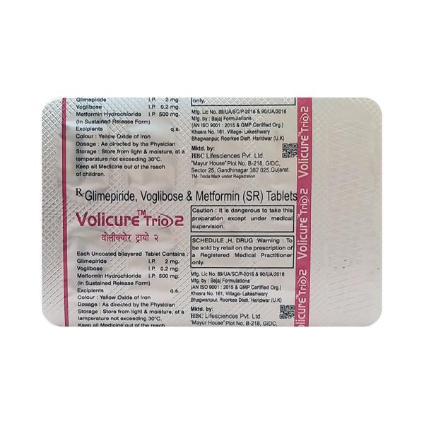 Volicure Trio 2 Tablet 10'S - Diabetes-Ant