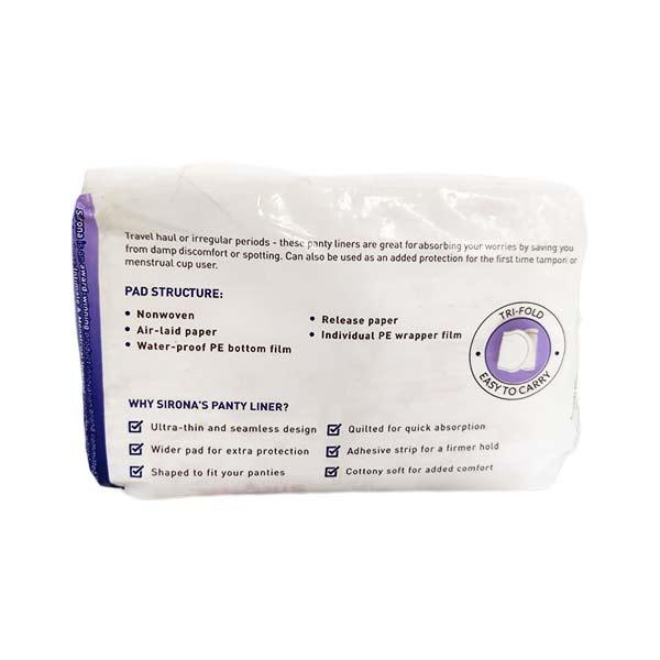 Sirona Dry Comfort Panty Liners (S) 60's - Panty Liners