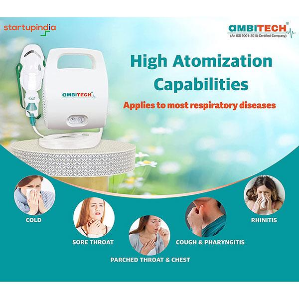 Ambitech Portable Compressor Nebulizer Machine for Adults & Kids - Nebulizers / Vaporizer