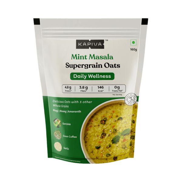 Kapiva Supergrain Oats - Mint Masala 160 gm - Health Products