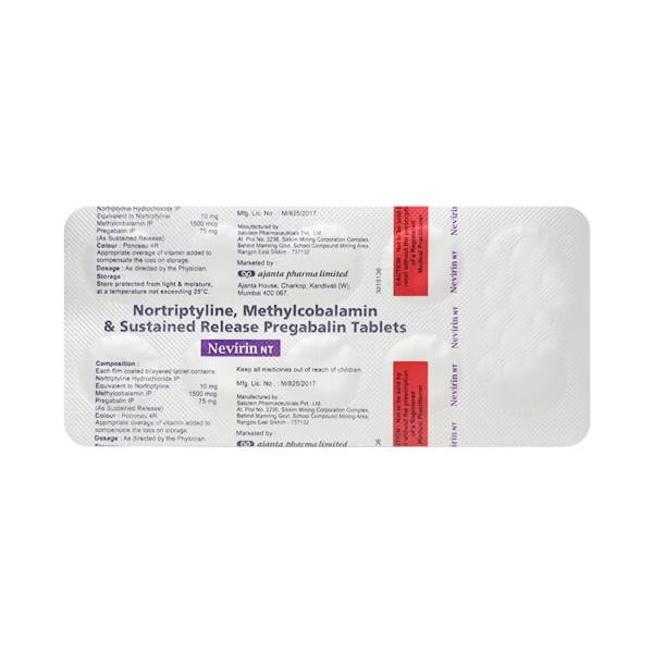NEVIRIN NT Tablet 10's - Neuropathic Pain-Dru