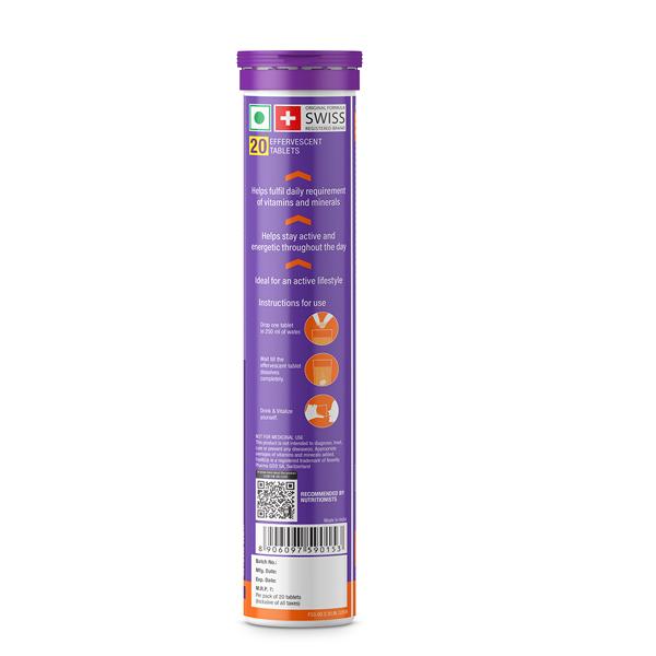 Fast&Up Vitalize Effervescent Tablet - Peach Flavour (Pack of 3 x 20) 1's - Workout Essentials