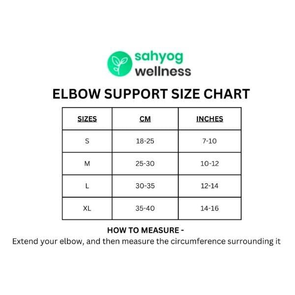 Sahyog Wellness Compression Elbow Support Arm Brace - Black (L) 1's - Arm/Elbow Supports