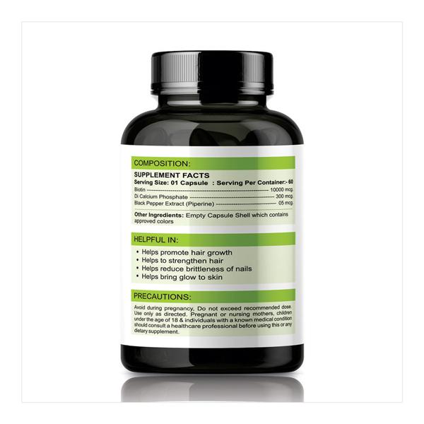 Nutrafirst Biotin 10000 mcg Capsule 60's - Hair & Skin