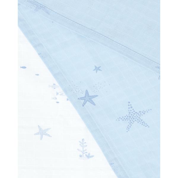 Mothercare You Me & The Sea Muslin (Pack of 2) - (XL) 1's - Baby Bedding
