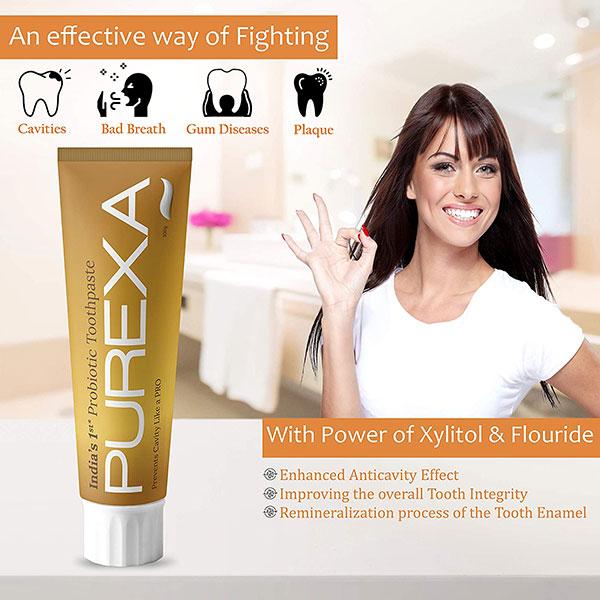 Purexa Probiotic Anticavity Toothpaste (Pack of 2 x 100 gm) - Toothpaste