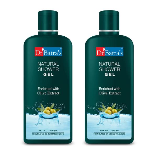 Dr Batra's Natural Shower Gel Enriched With Olive Extract (Pack of 2 x 200 gm) 1's - Shower Gels & Body Wash