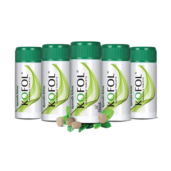 Netmeds | Kofol Chewable Tablets (Pack of 5 x 60's)