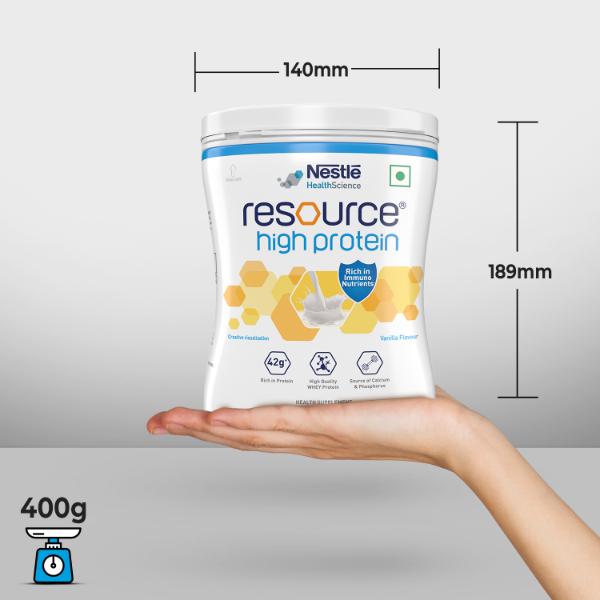 Nestle Resource High Protein Powder - Chocolate Flavour 200 gm (Refill Pack) - Protein Drink