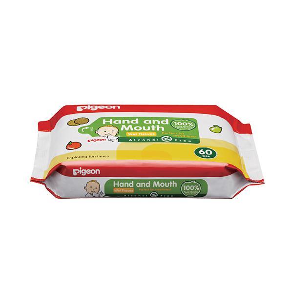 Pigeon Hand and Mouth Wipes 2-in-1 60's - Diapers & Wipes