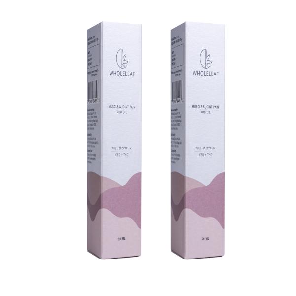 Wholeleaf Muscle & Joint Pain Rub (CBD) Oil (Pack of 2 x 50 ml) - Pain Relief (Ayush)