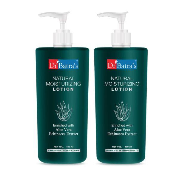 Dr Batra's Natural Moisturizing Lotion - Echinacea & Aloe Vera (Pack of 2 x 400 ml) - Lotions & Creams