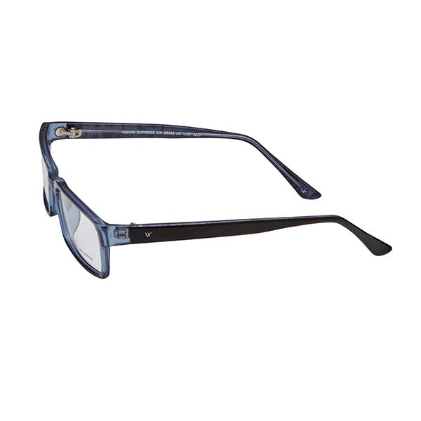 Vision Express 29333 Blue Rectangle Eyeglasses (Including UV Blue Lens) 1's - Wearables Eye Glasses
