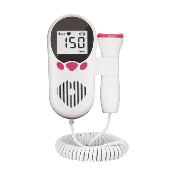 Netmeds | Sahyog Wellness Fetal Doppler with Built-in Speaker (White & Pink)